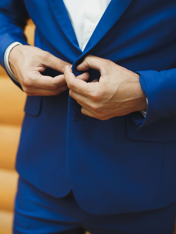 Male buttons jacket, suit